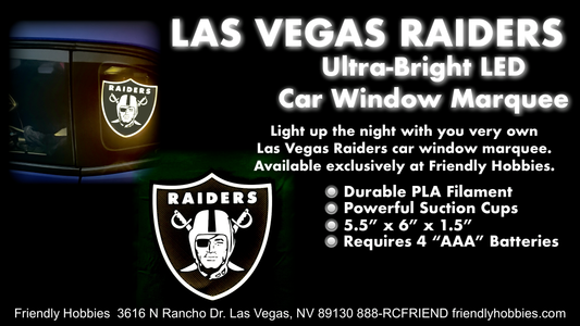 Las Vegas Raiders  Ultra-Bright Led Car Window Marquee