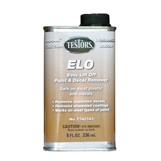 Testors Easy Lift Off Paint and Decal Remover (ELO) Remover, 8oz (TESF542143)