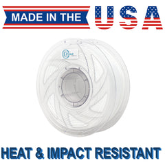White High Temperature Tough PLA 1.75 mm 1 kg 2.2 lbs ZYLtech