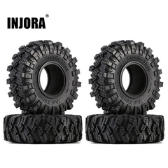 INJORA 1.0" 62*20.5mm S5 Soft Rubber Mud Terrain Tires for 1/24 RC Crawlers (4) (YQT-T1007)