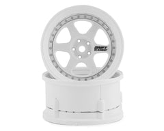 DS Racing Drift Element 6 Spoke Drift Wheels (Triple White) (2) (Adjustable Offset) w/12mm Hex (DSC-DE-201)