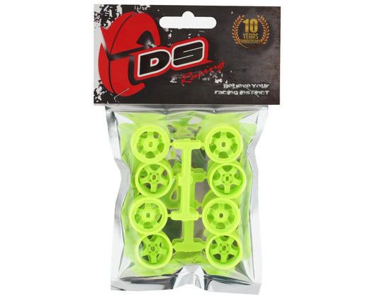 DS Racing Kyosho Mini Z 11mm Wide Drift Rims (1/2/3/4 Offset) (Flu Lime)