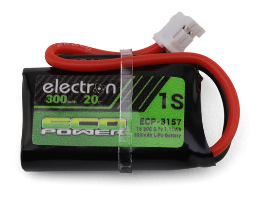 EcoPower "Electron" 1S 20C LiPo Battery w/PH 2.0 Connector (3.7V/300mAh) (Redcat® Ascent 32®) Amain Hobbies