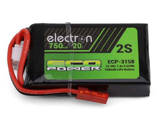 EcoPower "Electron" 2S 20C LiPo Battery w/JST Connector (7.4V/750mAh) (Redcat® Ascent 18®) Amain Hobbies
