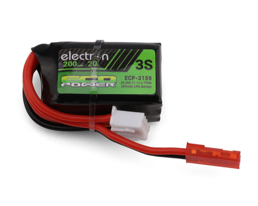EcoPower "Electron" 3S 20C LiPo Battery w/JST Connector (11.1V/200mAh) (Redcat® Ascent 18 Apex®) Amain Hobbies