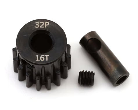 EcoPower Steel 32P Pinion Gear (Mod .8) (5mm Bore) (16T) w/3.17mm Reducer Sleeve Amain Hobbies