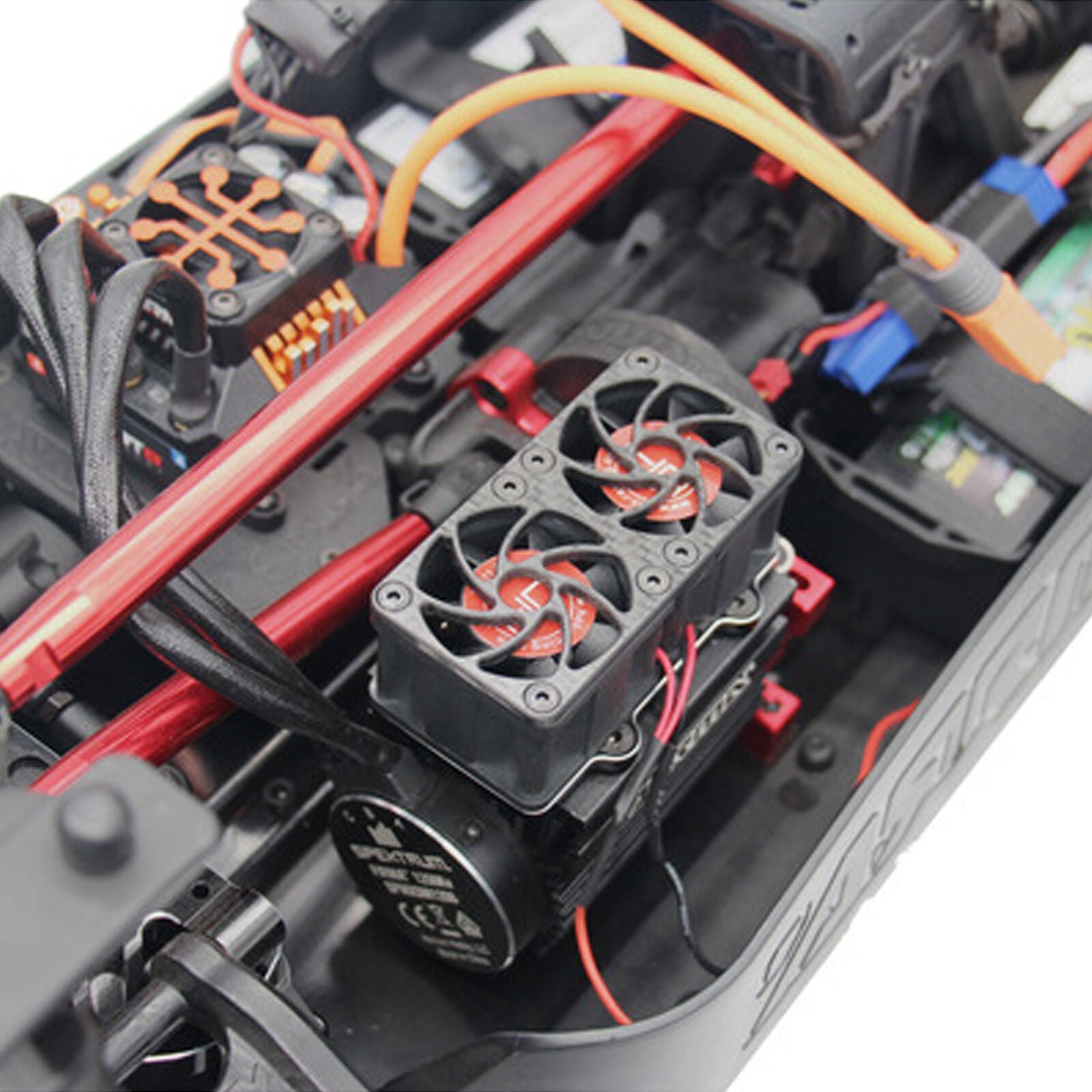 Hot Racing Twin 40mm Motor Cooling Fan Kit, 3S: ARRMA 8S BLX Trucks (HRAAFE404TTF) Horizon Hobby