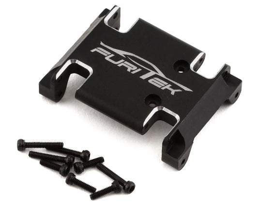 Furitek Axial AX24 CNC Aluminum Skid Plate (Black) (FTK-FUR-2289) Amain Hobbies