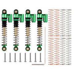 INJORA 43mm Aluminum Threaded Double Barrel Shocks with Fake Reservoir for Axial SCX24 (SCX24-28)