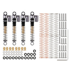 INJORA 43mm Aluminum Threaded Double Barrel Shocks with Fake Reservoir for Axial SCX24 (SCX24-28)