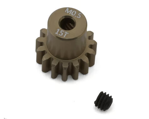 HackFab Mod 0.5 Aluminum Mini Pinion Gear (2mm Shaft) (15T) Friendly Hobbies