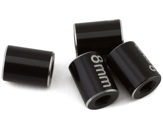 Hot Racing: Aluminum Standoff Post Link (Black) (4) (3x6x8mm) Hot Racing