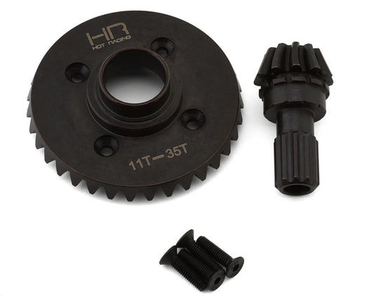 Hot Racing: Steel Helical Differential Ring & Pinion Gear for Traxxas X-Max/XRT (Rear) (35T/11T)