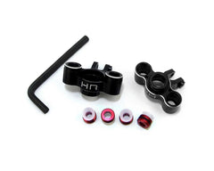 Hot Racing: Aluminum Knuckle Axle Carrier Set for Traxxas 1/16 (Black w/Red Screw) Hot Racing