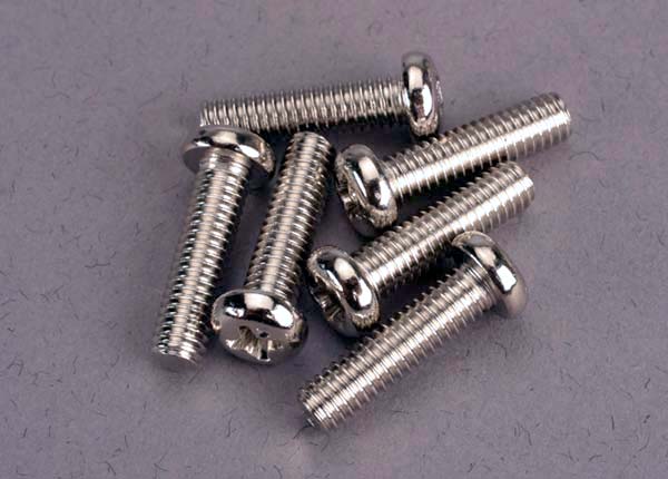 Traxxas Round-Head machine Screws 4x15mm (6) (2573) Friendly Hobbies