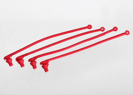 Traxxas Red Body Clip Retainers (4) TRAXXAS