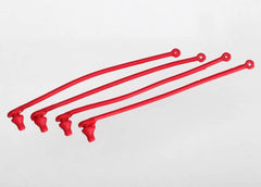 Traxxas Red Body Clip Retainers (4) TRAXXAS