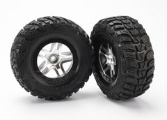 Traxxas: SCT Satin Chrome & Black Wheels & S1 Kumho Tires (2) (5882)