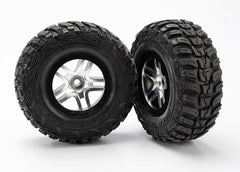 Traxxas: SCT Satin Chrome & Black Wheels & S1 Kumho Tires (2) (5882R) TRAXXAS