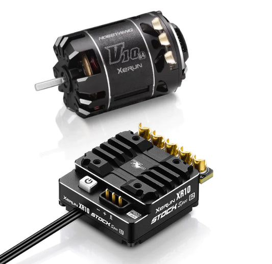 HobbyWing Xerun Combo XR10 Stock 2S G2 ESC & V10 G3R 25.5T Motor (HWI38020380 )