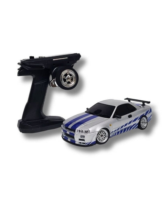 IMEX 1/18 RWD DRIFT CAR GTR R34 RTR SILVER (LD11899S)
