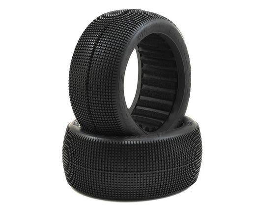JConcepts Reflex 4.0" Pre-Mounted 1/8th Truggy Tires (2) (White) (Green) (JCO3125-12) Amain Hobbies