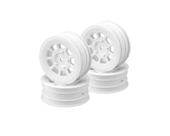 JConcepts: 9 Shot 2.2 Dirt Oval Front Wheels (White) (4) (B6.1/XB2/RB7/YZ2) w/12mm Hex