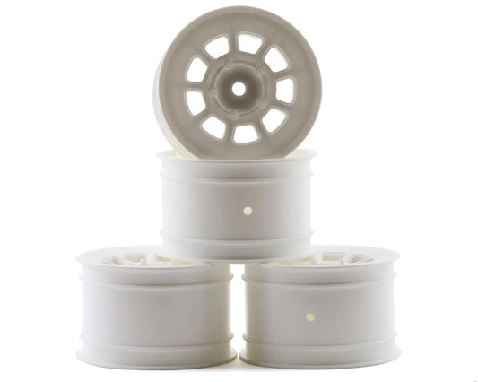 JConcepts: JConcepts 9 Shot 2.2 Dirt Oval Rear Wheels (White) (4) (B6.1/XB2/RB7/YZ2) w/12mm Hex