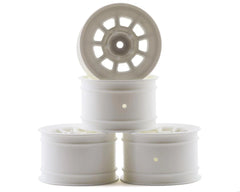 JConcepts: JConcepts 9 Shot 2.2 Dirt Oval Rear Wheels (White) (4) (B6.1/XB2/RB7/YZ2) w/12mm Hex