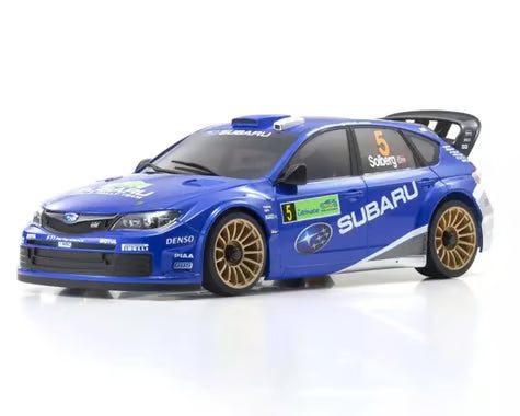 Kyosho MA-020 AWD Mini-Z ReadySet w/2008 Subaru Impreza WRC Rally Body (White/Blue) w/KT-531P 2.4GHz Radio Amain Hobbies