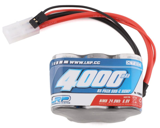 LRP XTEC 5-Cell 6.0V "Long Life" 1/5 NiMH Hump Receiver Pack (4000mAh) (LRP430608)