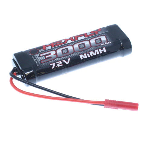 HexFly 6 cell 7.2V 3000mAh NiMH Battery(Banana Connector)(1pc) Redcat
