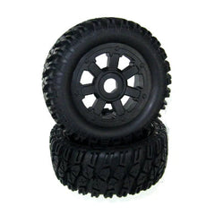 Redcat Pre-Mount 1/5th Tires and Wheels(22mmHex)(Black)(1pr) (RER07431) Redcat