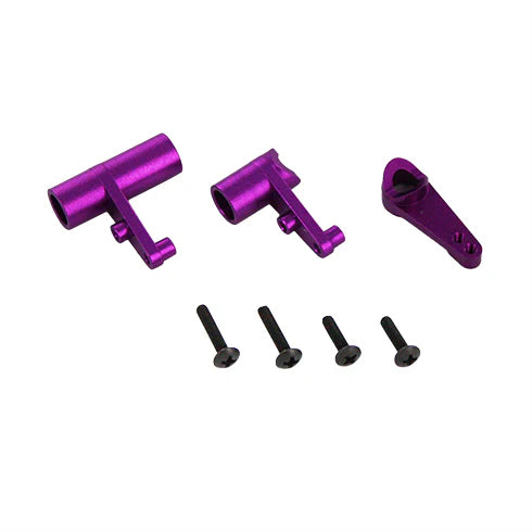 Redcat: Aluminum servo saver & bell crank set (Purple) (1set) (102057)