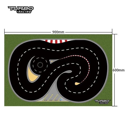 Turbo Racing Spare Race Track Scene Mat Vehicles Model 1/76 Mini RC Car Parts Plastic Rubber Race Track (90 * 60cm)