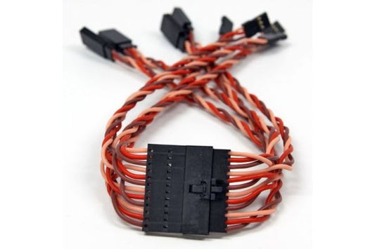 Multi-Servo Harness, 4 Servos, 6" Extensions (12" Total)