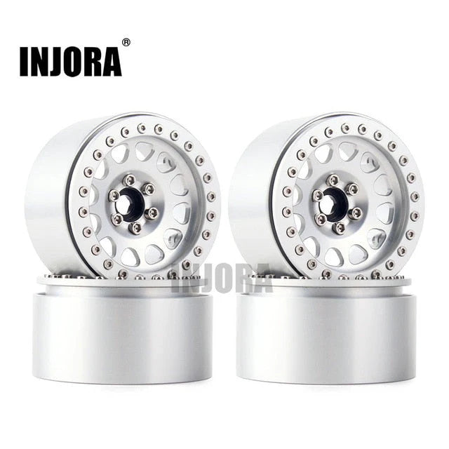 INJORA 2.2" Aluminum Beadlock Wheels for 1/10 RC Crawlers INJORA