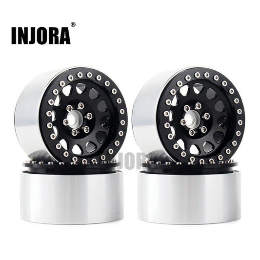 INJORA 2.2" Aluminum Beadlock Wheels for 1/10 RC Crawlers INJORA