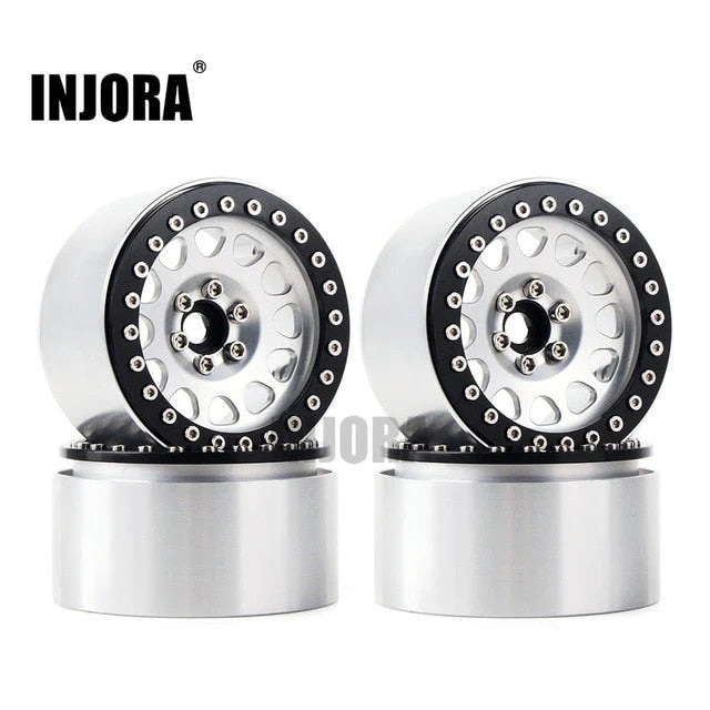 INJORA 2.2" Aluminum Beadlock Wheels for 1/10 RC Crawlers INJORA