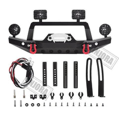 INJORA Metal Front Bumper with LED Light for Traxxas TRX-4 Sport INJORA