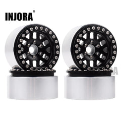 INJORA 4PCS 1.9" Aluminum Alloy Beadlock Wheel Rims for 1/10 RC Crawler