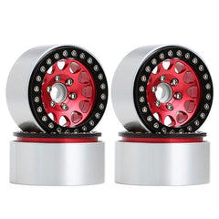 INJORA: 4PCS 1.9" Aluminum Alloy Beadlock Wheel Rims for 1/10 RC Crawler (Multiple Colors Available)