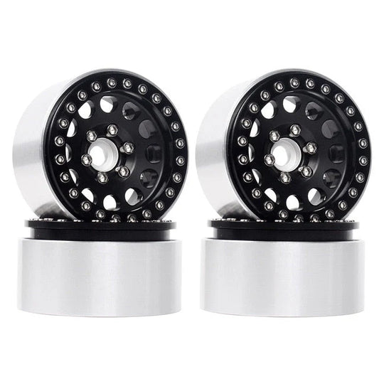 INJORA: 4PCS 1.9" Aluminum Alloy Beadlock Wheel Rims for 1/10 RC Crawler (Multiple Colors Available)
