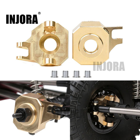 INJORA 2PCS Brass AR44 Front Steering Knuckles For SCX10 II 90046 (CRAW18312)
