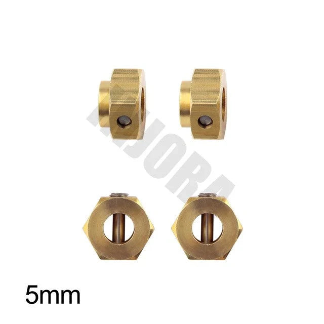 INJORA 4PCS/6PCS 12mm Heavy Brass Wheel Hex Hub Extenders for Traxxas TRX4 TRX6 INJORA