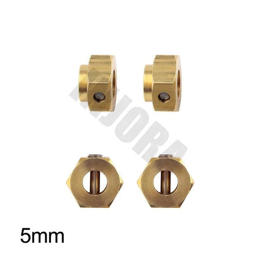 INJORA 4PCS/6PCS 12mm Heavy Brass Wheel Hex Hub Extenders for Traxxas TRX4 TRX6 INJORA