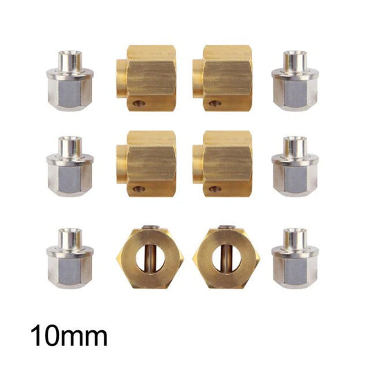 INJORA 4PCS/6PCS 12mm Heavy Brass Wheel Hex Hub Extenders for Traxxas TRX4 TRX6 INJORA