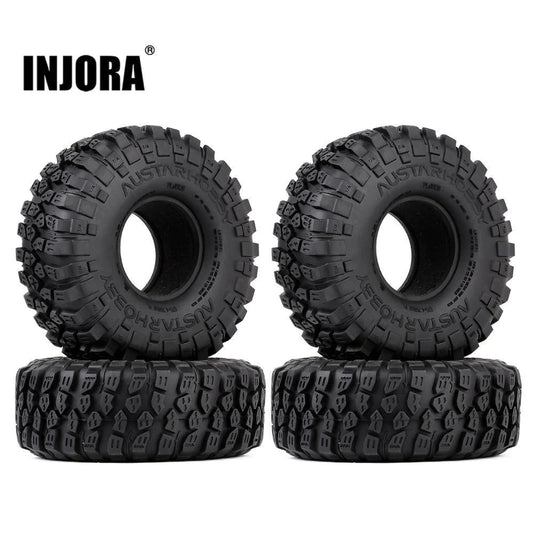 INJORA 4PCS 1.9" 121*45mm Soft Rubber Tire Terrain Tires for 1/10 RC Crawler (CRAW18420) INJORA