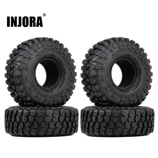 INJORA 4PCS 1.9" 121*45mm Soft Rubber Tyre Terrain Tires for 1/10 RC Crawler (CRAW18420)
