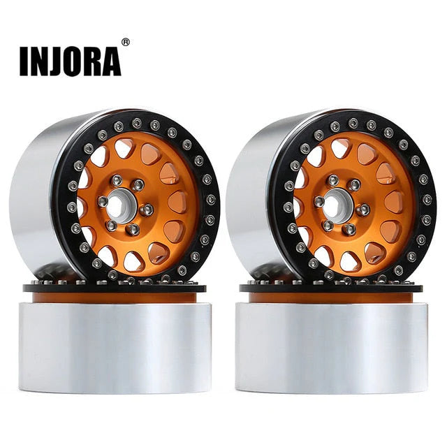 INJORA 2.2" Aluminum Beadlock Wheels for 1/10 RC Crawlers INJORA